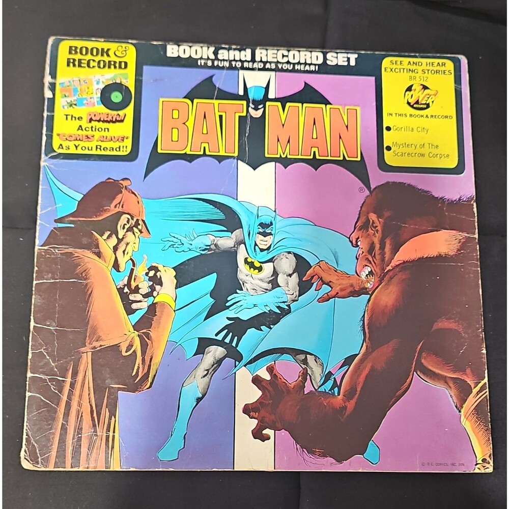 Power Records Batman BR 512 12" Vinyl LP 33 RPM 1976 Book & Record Set